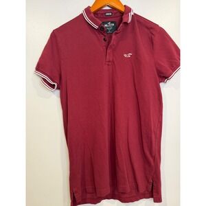 Hollister Mens Logo Polo Shirt Small Y2K Preppy Classic SoCal Causal Epic Flex